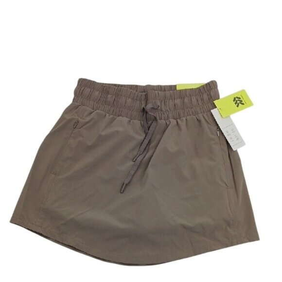 All In Motion Womens Size XS Skort Core Flex Woven Athletic Gray Zip Pocket - Picture 2 of 7